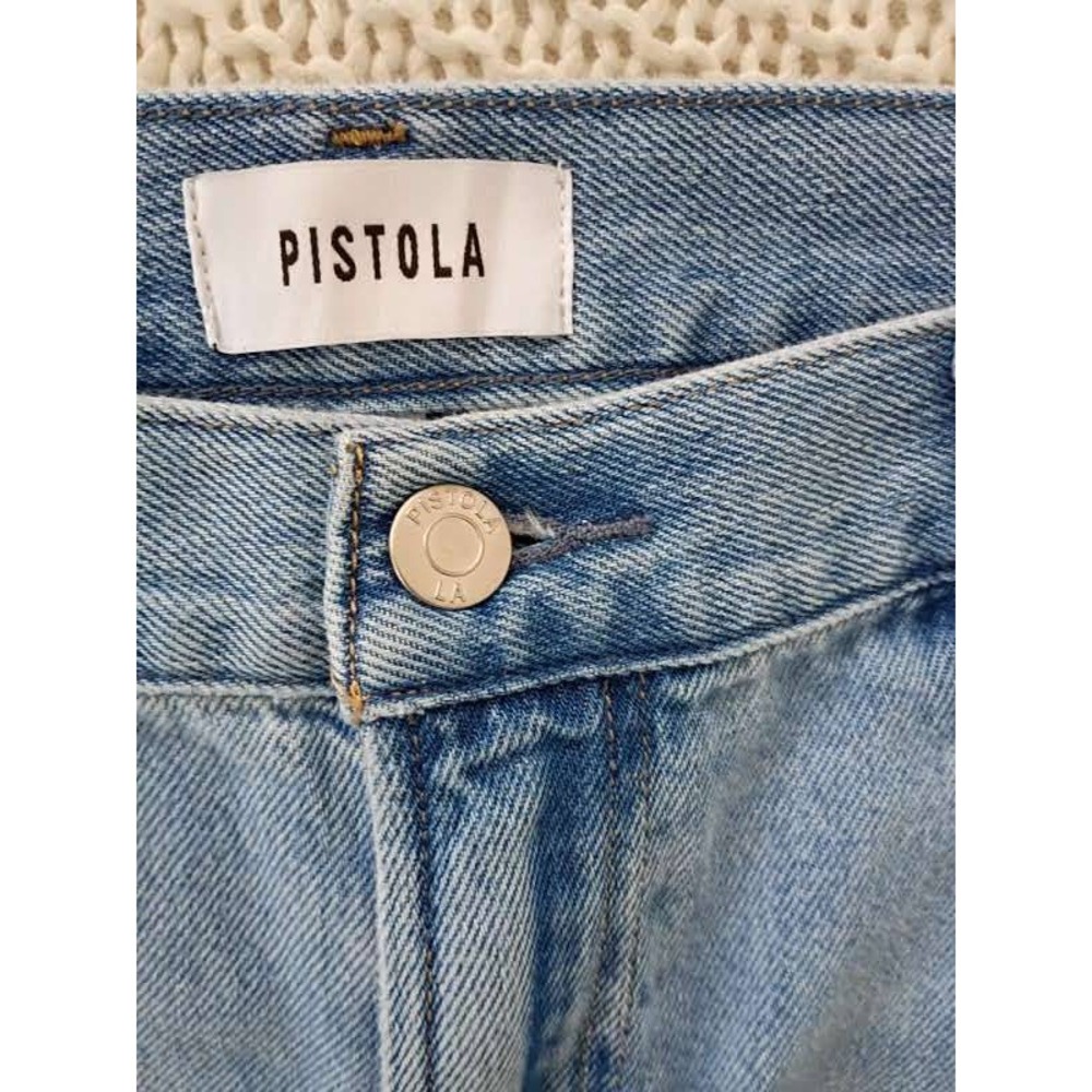 PISTOLA NWOT Jadyn Mid Rise Palazzo Wide Leg Jean Light Wash Denim 33-34x29 $198 - Picture 4 of 14